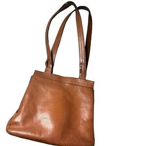 Vintage Brown Leather Shoulder Bag